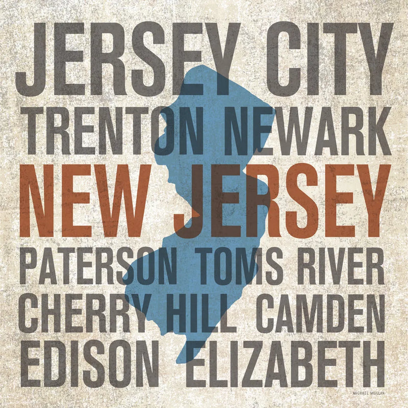 New Jersey by Michael Mullan. SKU 18069a. Archival Giclee Fine art print for wall decor.