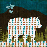 Nighttime Dwellers Bear by Michael Mullan. SKU 50519a. Archival Giclee Fine art print for wall decor.