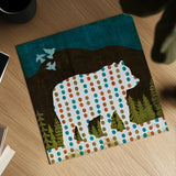 Nighttime Dwellers Bear by Michael Mullan. Shown as a detailed flat fine art print, highlighting archival giclee quality. Available as an archival giclee rolled canvas, fine art paper, or poster print. SKU 50519a.