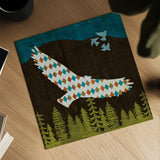 Nighttime Dwellers Eagle by Michael Mullan. Shown as a detailed flat fine art print, highlighting archival giclee quality. Available as an archival giclee rolled canvas, fine art paper, or poster print. SKU 50521a.