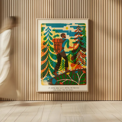 Outdoor Adventure I by Michael Mullan. shown as over sized large wall art. Available as an archival giclee rolled canvas, fine art paper, or poster print. SKU 101001h.