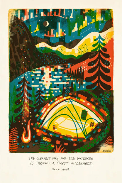 Outdoor Adventure II by Michael Mullan. SKU 101002h. Archival Giclee Fine art print for wall decor.