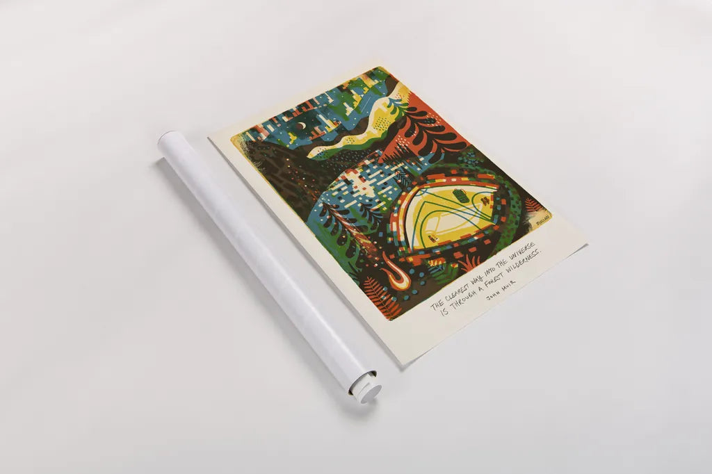 Outdoor Adventure II by Michael Mullan. shown as a rolled paper print. Available as archival giclee rolled canvas, fine art paper, or poster print. SKU 101002h.