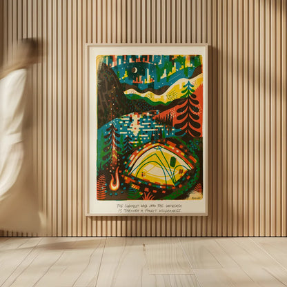 Outdoor Adventure II by Michael Mullan. shown as over sized large wall art. Available as an archival giclee rolled canvas, fine art paper, or poster print. SKU 101002h.