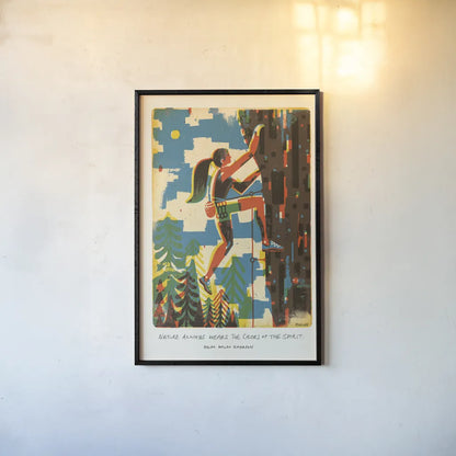 Outdoor Adventure IV by Michael Mullan. shown as a paper print in a black flame. Available as a archival giclee rolled canvas, fine art paper, or poster print. SKU 101004h.