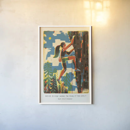 Outdoor Adventure IV by Michael Mullan. shown as a paper print in a white frame. Available as a archival giclee rolled canvas, fine art paper, or poster print. SKU 101004h.