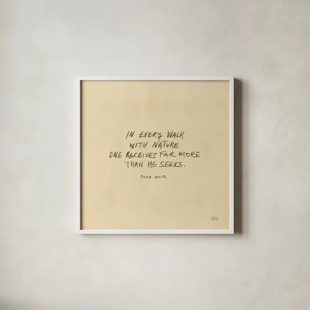 Outdoor Adventure V by Michael Mullan. Shown in a crisp white glass frame for a clean and minimalist style. Available as an archival giclee rolled canvas, fine art paper, or poster print. SKU 101005a.