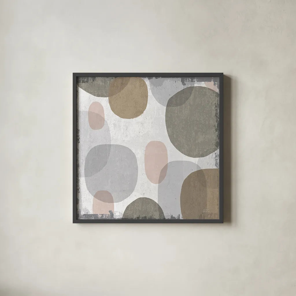 Pastel Drips I by Michael Mullan. Shown in a sleek black glass frame for a contemporary gallery look. Available as an archival giclee rolled canvas, fine art paper, or poster print. SKU 33783a.