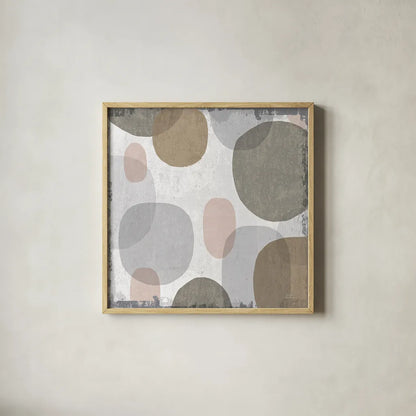 Pastel Drips I by Michael Mullan. Shown in a natural wood glass frame for a timeless modern aesthetic. Available as an archival giclee rolled canvas, fine art paper, or poster print. SKU 33783a.