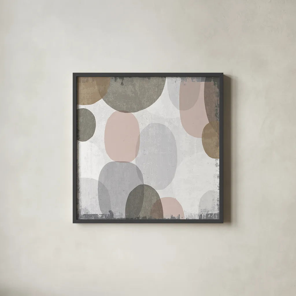 Pastel Drips II by Michael Mullan. Shown in a sleek black glass frame for a contemporary gallery look. Available as an archival giclee rolled canvas, fine art paper, or poster print. SKU 33784a.