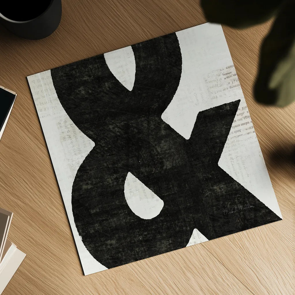 Punctuated Black Square  III by Michael Mullan. Shown as a detailed flat fine art print, highlighting archival giclee quality. Available as an archival giclee rolled canvas, fine art paper, or poster print. SKU 9039a.