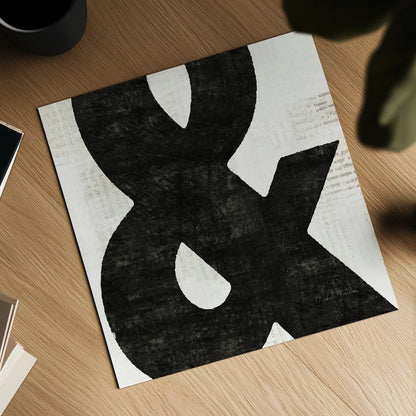 Punctuated Black Square  III by Michael Mullan. Shown as a detailed flat fine art print, highlighting archival giclee quality. Available as an archival giclee rolled canvas, fine art paper, or poster print. SKU 9039a.