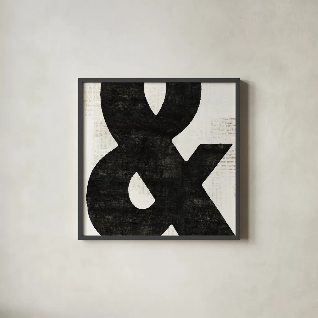 Punctuated Black Square  III by Michael Mullan. Shown in a sleek black glass frame for a contemporary gallery look. Available as an archival giclee rolled canvas, fine art paper, or poster print. SKU 9039a.