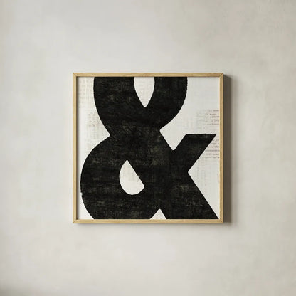 Punctuated Black Square  III by Michael Mullan. Shown in a natural wood glass frame for a timeless modern aesthetic. Available as an archival giclee rolled canvas, fine art paper, or poster print. SKU 9039a.