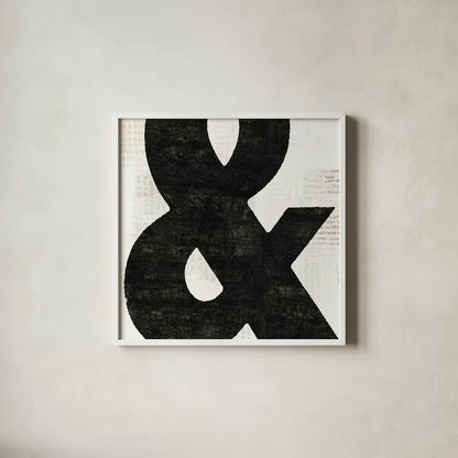 Punctuated Black Square  III by Michael Mullan. Shown in a crisp white glass frame for a clean and minimalist style. Available as an archival giclee rolled canvas, fine art paper, or poster print. SKU 9039a.