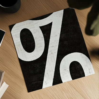 Punctuated Black Square IV by Michael Mullan. Shown as a detailed flat fine art print, highlighting archival giclee quality. Available as an archival giclee rolled canvas, fine art paper, or poster print. SKU 9040a.