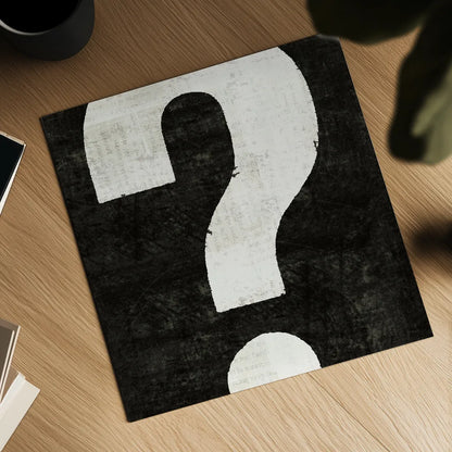 Punctuated Black Square VIII by Michael Mullan. Shown as a detailed flat fine art print, highlighting archival giclee quality. Available as an archival giclee rolled canvas, fine art paper, or poster print. SKU 9041a.