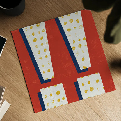 Punctuated Square I Bright by Michael Mullan. Shown as a detailed flat fine art print, highlighting archival giclee quality. Available as an archival giclee rolled canvas, fine art paper, or poster print. SKU 56573a.