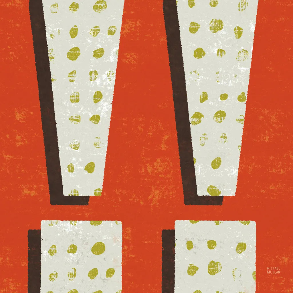 Punctuated Square I Retro by Michael Mullan. SKU 50658a. Archival Giclee Fine art print for wall decor.