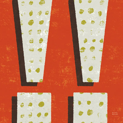 Punctuated Square I Retro by Michael Mullan. SKU 50658a. Archival Giclee Fine art print for wall decor.