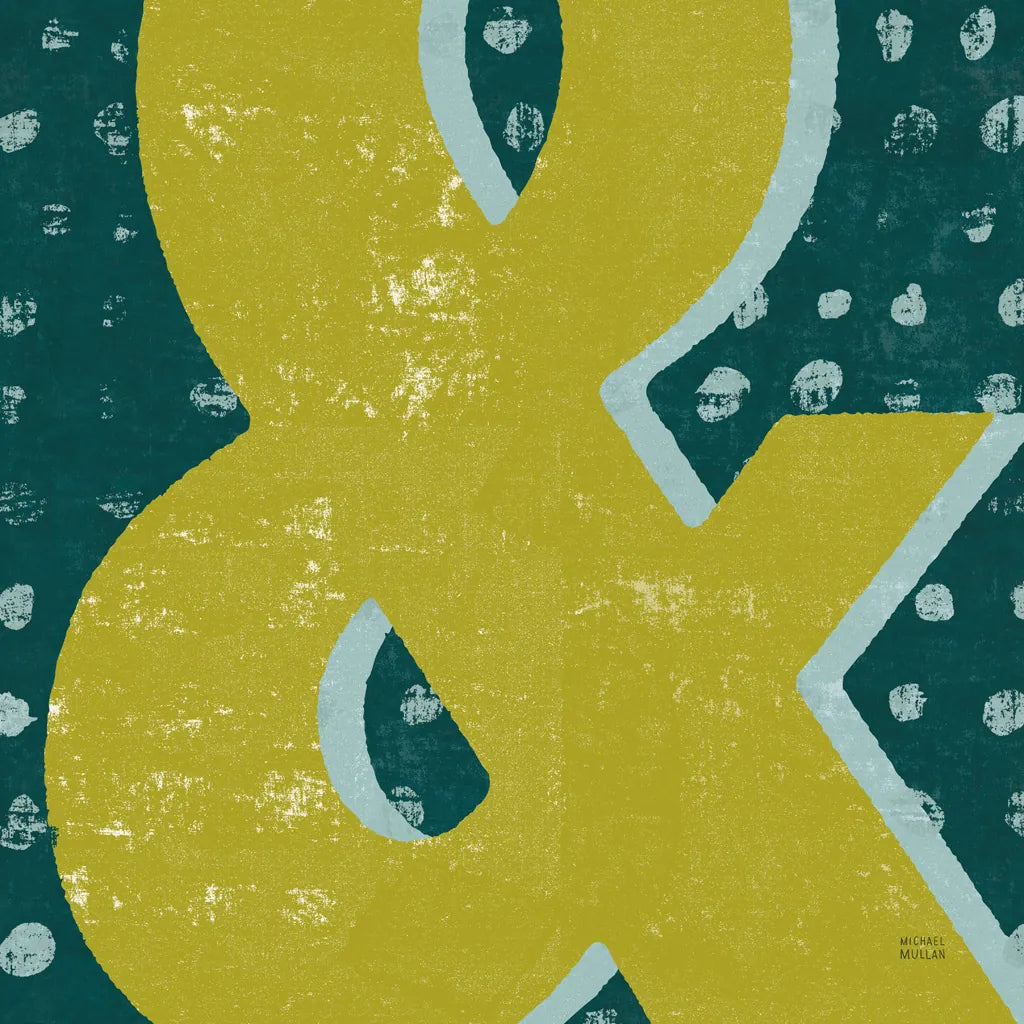 Punctuated Square II Retro by Michael Mullan. SKU 50659a. Archival Giclee Fine art print for wall decor.