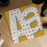 Punctuated Square IX Bright by Michael Mullan. Shown as a detailed flat fine art print, highlighting archival giclee quality. Available as an archival giclee rolled canvas, fine art paper, or poster print. SKU 56576a.