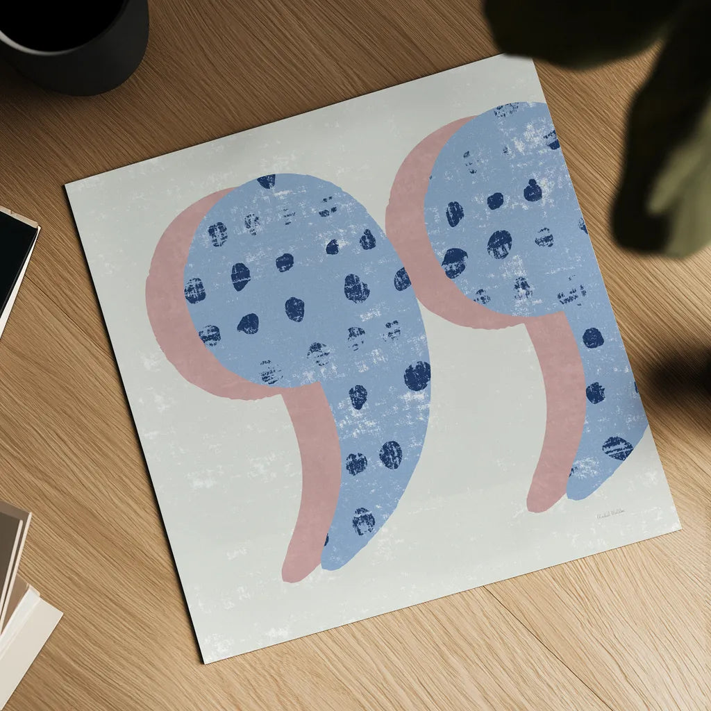 Punctuated Square V Bright by Michael Mullan. Shown as a detailed flat fine art print, highlighting archival giclee quality. Available as an archival giclee rolled canvas, fine art paper, or poster print. SKU 56575a.