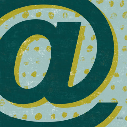 Punctuated Square V Retro by Michael Mullan. SKU 50661a. Archival Giclee Fine art print for wall decor.