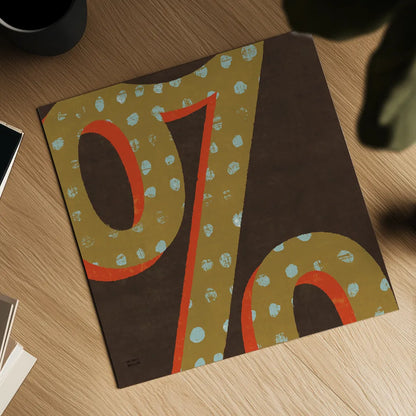 Punctuated Square VI - Retro by Michael Mullan. Shown as a detailed flat fine art print, highlighting archival giclee quality. Available as an archival giclee rolled canvas, fine art paper, or poster print. SKU 9037a.