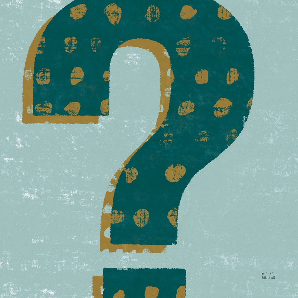 Punctuated Square VIII Retro by Michael Mullan. SKU 50663a. Archival Giclee Fine art print for wall decor.