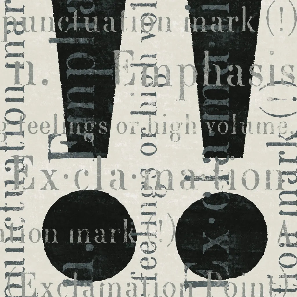 Punctuated Text I by Michael Mullan. SKU 9046a. Archival Giclee Fine art print for wall decor.