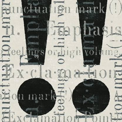 Punctuated Text I by Michael Mullan. SKU 9046a. Archival Giclee Fine art print for wall decor.