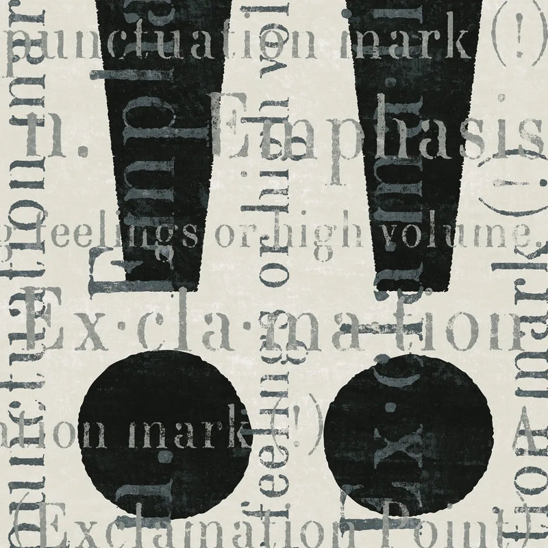 Punctuated Text I by Michael Mullan. SKU 9046a. Archival Giclee Fine art print for wall decor.