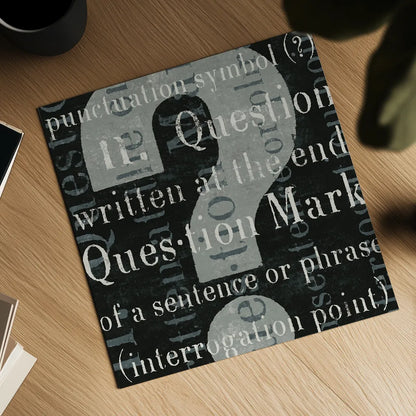 Punctuated Text IV by Michael Mullan. Shown as a detailed flat fine art print, highlighting archival giclee quality. Available as an archival giclee rolled canvas, fine art paper, or poster print. SKU 9049a.