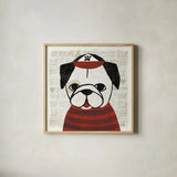 Puppy Love II by Michael Mullan. Shown in a natural wood glass frame for a timeless modern aesthetic. Available as an archival giclee rolled canvas, fine art paper, or poster print. SKU 8342a.
