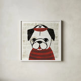 Puppy Love II by Michael Mullan. Shown in a crisp white glass frame for a clean and minimalist style. Available as an archival giclee rolled canvas, fine art paper, or poster print. SKU 8342a.
