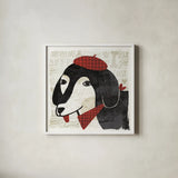 Puppy Love IV by Michael Mullan. Shown in a crisp white glass frame for a clean and minimalist style. Available as an archival giclee rolled canvas, fine art paper, or poster print. SKU 8343a.