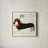 Puppy Love IX by Michael Mullan. Shown in a natural wood glass frame for a timeless modern aesthetic. Available as an archival giclee rolled canvas, fine art paper, or poster print. SKU 104069a.