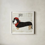 Puppy Love IX by Michael Mullan. Shown in a crisp white glass frame for a clean and minimalist style. Available as an archival giclee rolled canvas, fine art paper, or poster print. SKU 104069a.