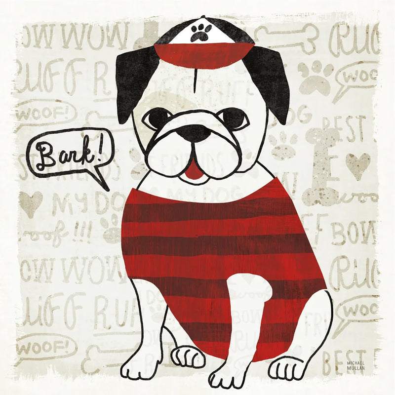 Puppy Love VII by Michael Mullan. SKU 104067a. Archival Giclee Fine art print for wall decor.