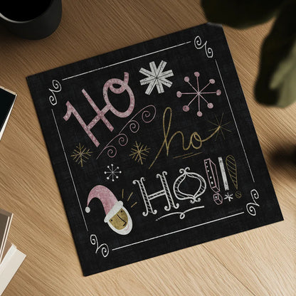 Quirky Christmas Santa Metallic by Michael Mullan. Shown as a detailed flat fine art print, highlighting archival giclee quality. Available as an archival giclee rolled canvas, fine art paper, or poster print. SKU 50312a.