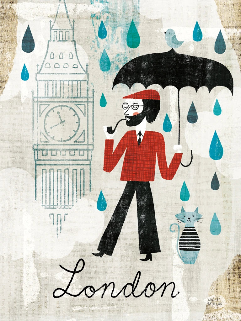Rainy Day London by Michael Mullan