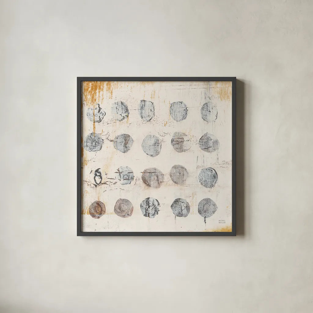 Raw Sienna XVII by Michael Mullan. Shown in a sleek black glass frame for a contemporary gallery look. Available as an archival giclee rolled canvas, fine art paper, or poster print. SKU 49891a.