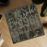 Restaurant Sign I by Michael Mullan. Shown as a detailed flat fine art print, highlighting archival giclee quality. Available as an archival giclee rolled canvas, fine art paper, or poster print. SKU 13412a.