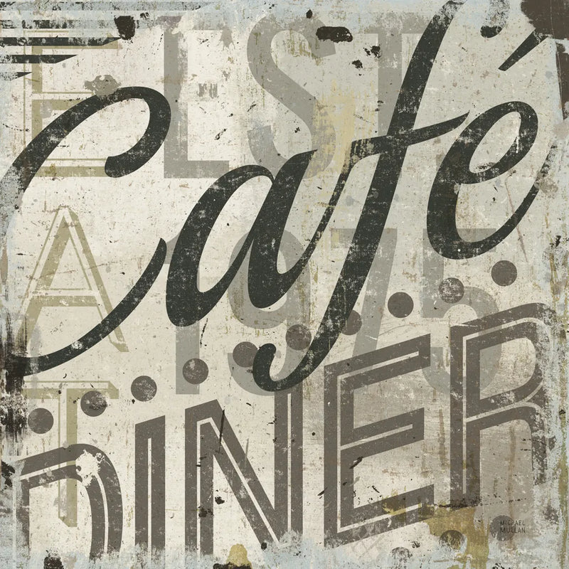 Restaurant Sign II by Michael Mullan. SKU 13413a. Archival Giclee Fine art print for wall decor.
