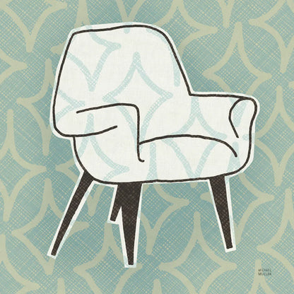 Retro Chair I by Michael Mullan. SKU 50768a. Archival Giclee Fine art print for wall decor.