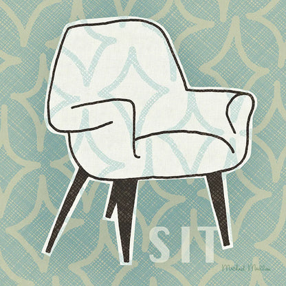 Retro Chair I Sit by Michael Mullan. SKU 27879a. Archival Giclee Fine art print for wall decor.