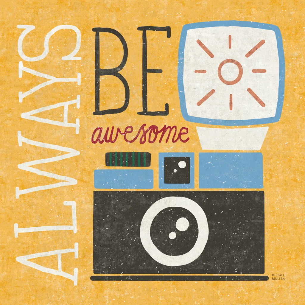 Retro Desktop Camera v2 by Michael Mullan. SKU 60985a. Archival Giclee Fine art print for wall decor.