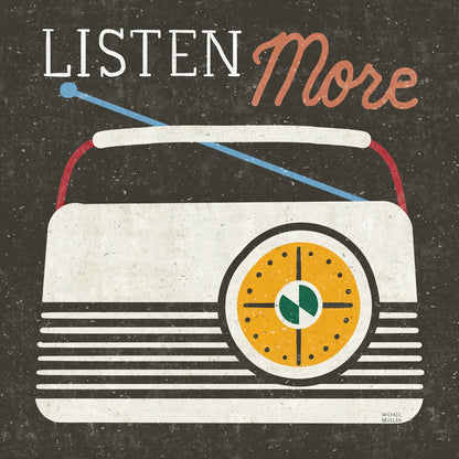 Retro Desktop Radio v2 by Michael Mullan. SKU 60984a. Archival Giclee Fine art print for wall decor.