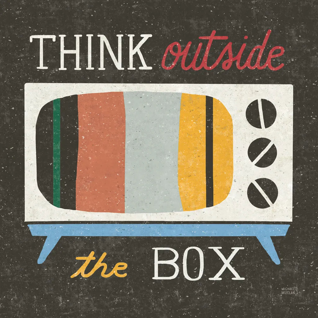 Retro Desktop Television v2 by Michael Mullan. SKU 60987a. Archival Giclee Fine art print for wall decor.